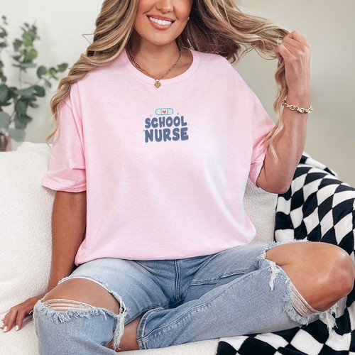 School nurse womens shirt - school,